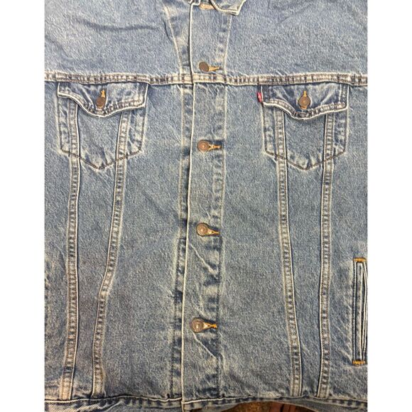 Vintage Levi’s Trucker Jacket 72507-0389 Men’s 3XL Blue Denim Made in USA 2001 - Picture 6 of 14